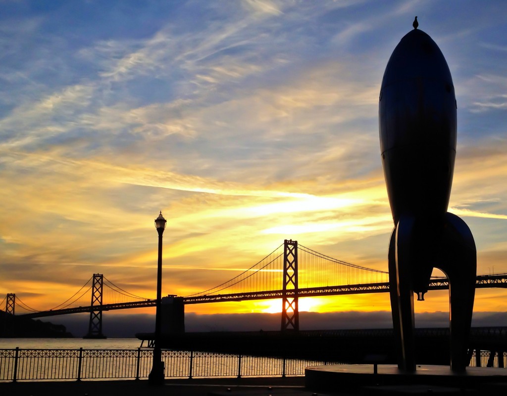 Sunset over San Francisco, original by  Nan Palmero